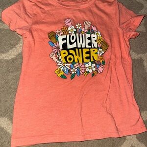 Old Navy Pink Flower Power Short Sleeve Tee